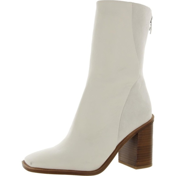 Franco Sarto Steviena Womens Leather Square Toe Mid-Calf Boots - Picture 9 of 10